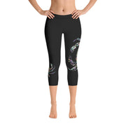 Rainbow Crab 2 Gyotaku Capri Leggings
